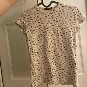 Brandy Melville Cream Floral Top